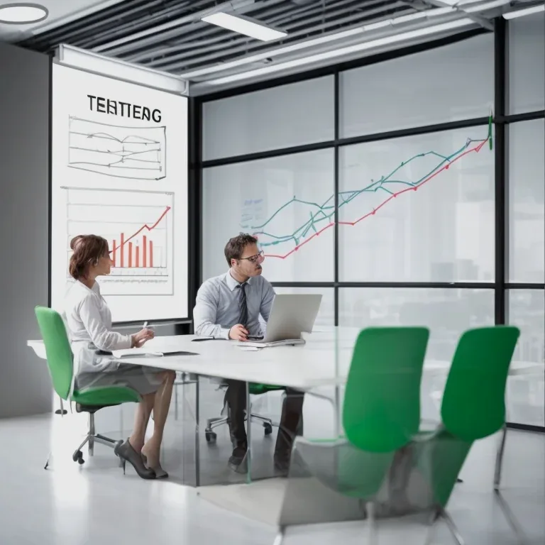 Business owner reviewing business model with mentor